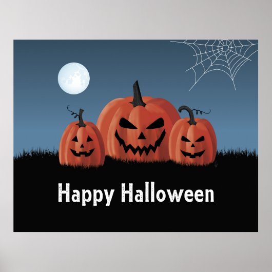 ハロウィンのカボチャ ポスター (正面)