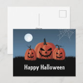 ハロウィンのカボチャ ポストカード (正面/裏面)