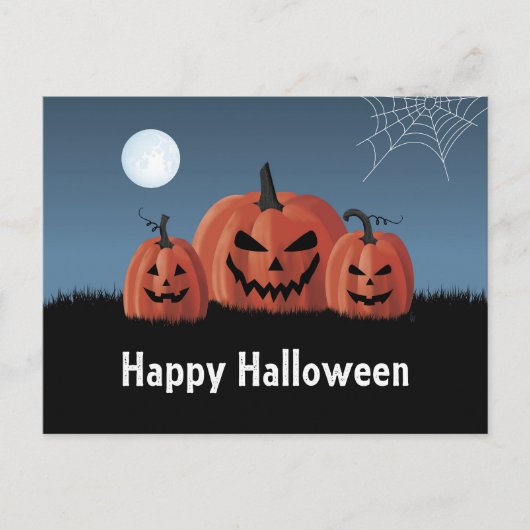 ハロウィンのカボチャ ポストカード (正面)