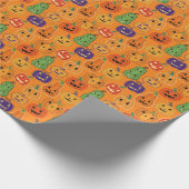 ハロウィンのカボチャ ラッピングペーパー (角)