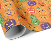ハロウィンのカボチャ ラッピングペーパー (ロールコーナー)