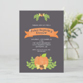 ハロウィンのカボチャ | 友人感謝祭の食事 招待状 (スタンド正面)