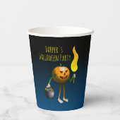 ハロウィンのカボチャ 紙コップ (裏面)