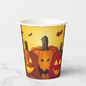 ハロウィンのカボチャ  紙コップ (裏面)