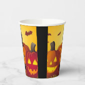 ハロウィンのカボチャ  紙コップ (左)