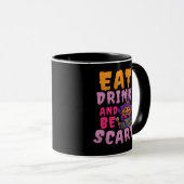 ハロウィンのカボチャ 食べたり飲んだりお化けに マグカップ (正面右)