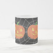 ハロウィンのカボチャ 1 フロストグラスマグカップ (正面左)