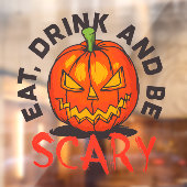 ハロウィンのカボチャ Eat Drink And Be Scary ウィンドウサイン (シート2)