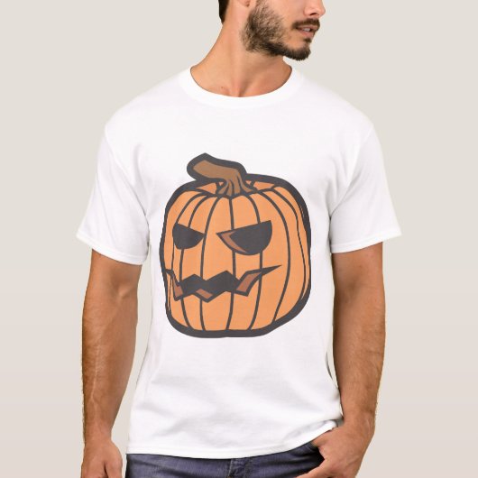 ハロウィンのカボチャ Tシャツ (正面)