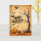 ハロウィンのカード カード (黄色い花)