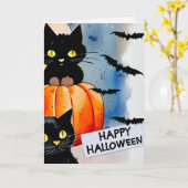 ハロウィンのカード カード (黄色い花)