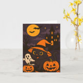 ハロウィンのカード カード (黄色い花)