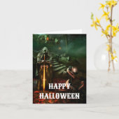 ハロウィンのカード スプーキー カード (黄色い花)