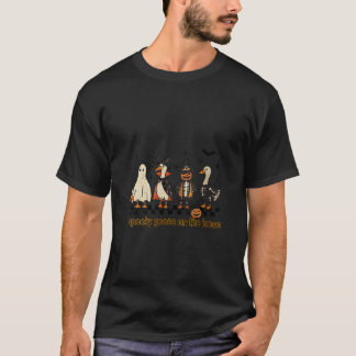 ハロウィンのガチョウの女性 スケアクロウ Tシャツ