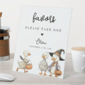 ハロウィンのガチョウの景品サイン パーソナライズド 台座サイン (インサイチュ)