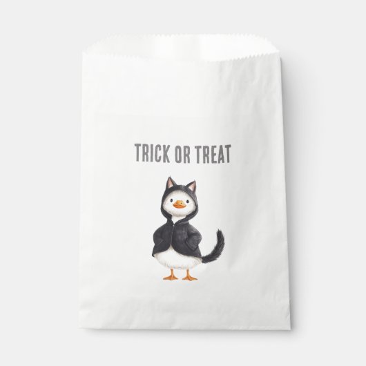 ハロウィンのガチョウ 黒猫 フェイバーバッグ (正面)