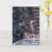 ハロウィンのガーゴイル カード (黄色い花)