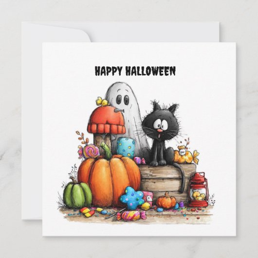 ハロウィンのキャラクター カード (正面)