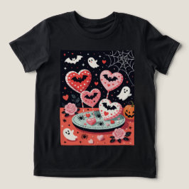 ハロウィンのキュートなハートイラスト トライブレンドTシャツ