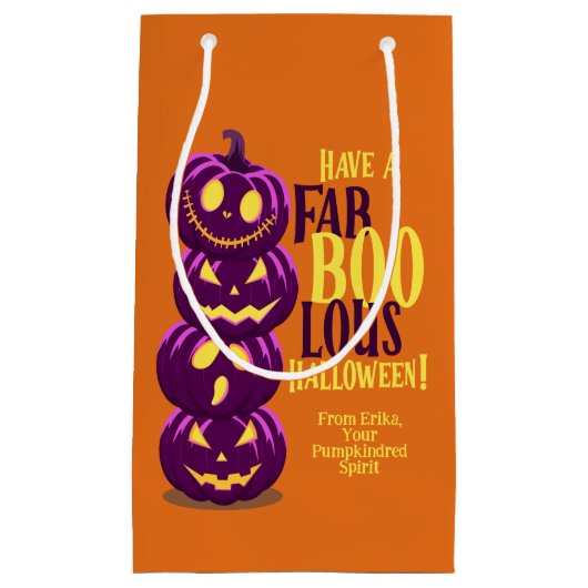 ハロウィンのギフトバッグ スモールペーパーバッグ (正面)