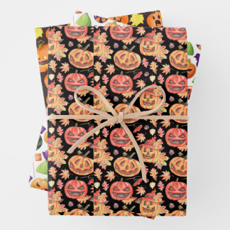 ハロウィンのギフト ラッピングペーパーシート