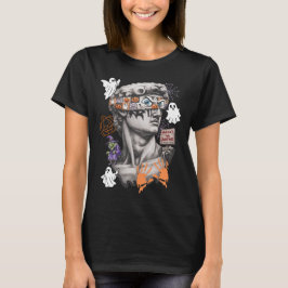 ハロウィンのギリシャ像 スクール アート Tシャツ