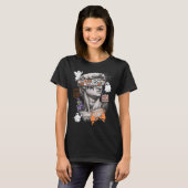 ハロウィンのギリシャ像 スクール アート Tシャツ (正面フル)