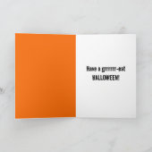 ハロウィンのクマとカボチャ シーズンカード (内部)