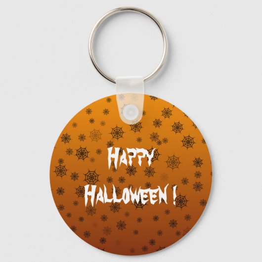 ハロウィンのクモの巣 キーホルダー (正面)