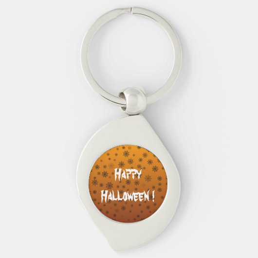 ハロウィンのクモの巣 キーホルダー (正面)