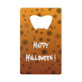 ハロウィンのクモの巣 クレジットカード栓抜き