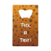 ハロウィンのクモの巣 クレジットカード栓抜き (裏面)