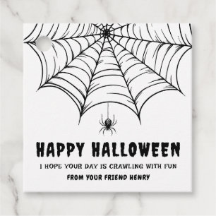 ハロウィンのクモの巣 フェイバータグ