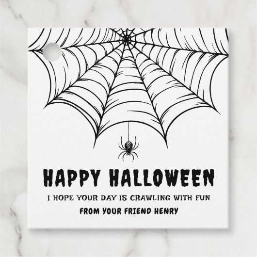 ハロウィンのクモの巣 フェイバータグ (正面)