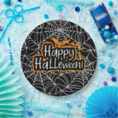 ハロウィンのクモの巣 ペーパープレート (パーティー)