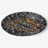 ハロウィンのクモの巣 ペーパープレート (アングル)