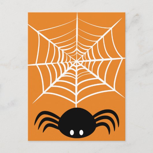 ハロウィンのクモの巣 ポストカード (正面)