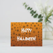 ハロウィンのクモの巣 ポストカード (スタンド正面)