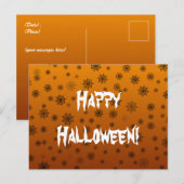 ハロウィンのクモの巣 ポストカード (正面/裏面)