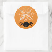 ハロウィンのクモの巣 ラウンドシール (バッグ)