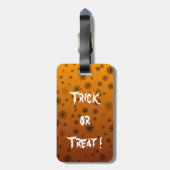 ハロウィンのクモの巣 ラゲッジタグ (裏面縦)