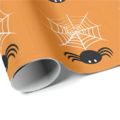 ハロウィンのクモの巣 ラッピングペーパー (ロールコーナー)
