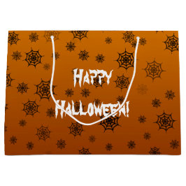 ハロウィンのクモの巣 ラージペーパーバッグ