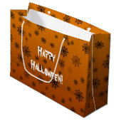ハロウィンのクモの巣 ラージペーパーバッグ (正面アングル)