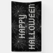 ハロウィンのクモの巣 横断幕 (縦)