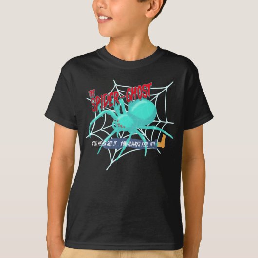 ハロウィンのクモの幽霊 Tシャツ (正面)