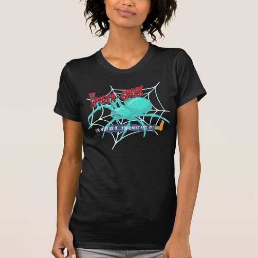 ハロウィンのクモの幽霊 Tシャツ (正面)