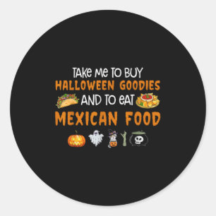 ハロウィンのグッズを買ってメキシカン料理を食べに行こう ラウンドシール