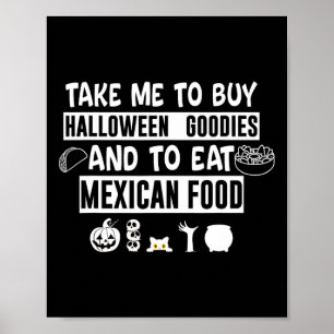 ハロウィンのグッズを買ってメキシカ料理を食べに行こう ポスター