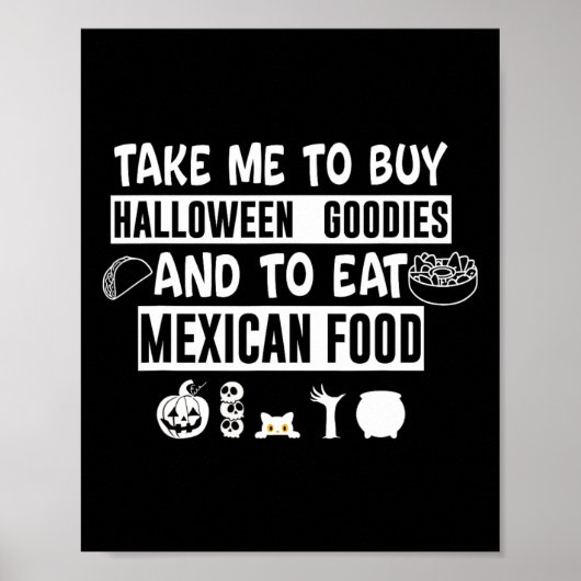 ハロウィンのグッズを買ってメキシカ料理を食べに行こう ポスター (正面)